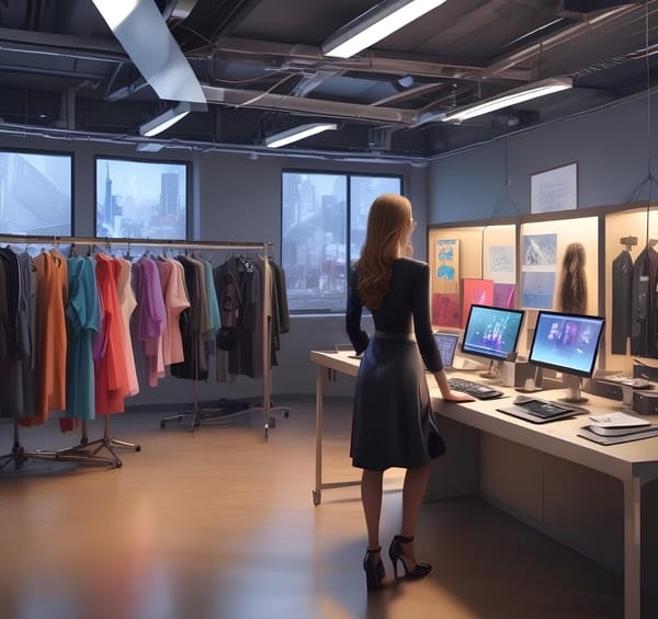 An AI generated picture from Magic Studio showing the future of fashion.