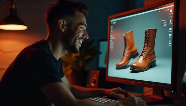 User experience with 3D product display on e-commerce site.